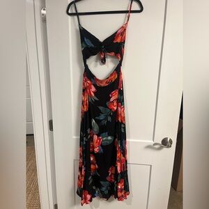 Backless floral dress